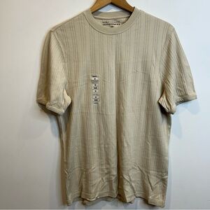 Denver Hayes Men’s Modern Fit Crewneck Short Sleeve Tee Shirt Taupe Beige Cotton